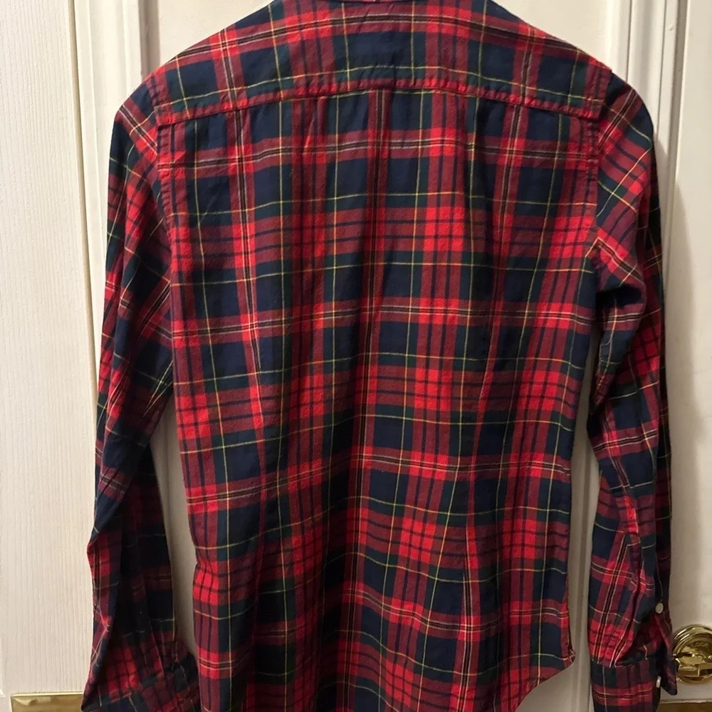 Ralph Lauren Wool Blend Tartan Plaid Button Down Shirt